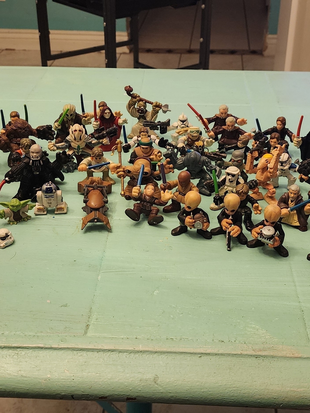 Star Wars Action Figure Set - Galactic Heroes 66 Pieces. Some Very Rare.